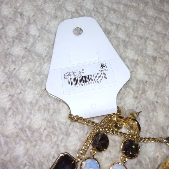 Jewelry Lot Gold-Tone Layered Necklaces Maximalist Statement Earrings+ Bundle - Picture 4 of 11